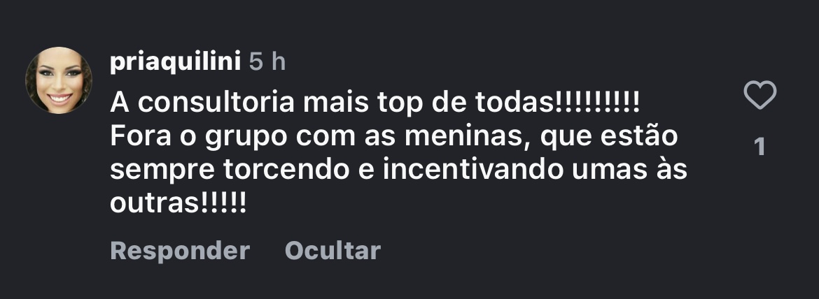 Depoimento em texto de aluna da Consultoria SempreMagra 2