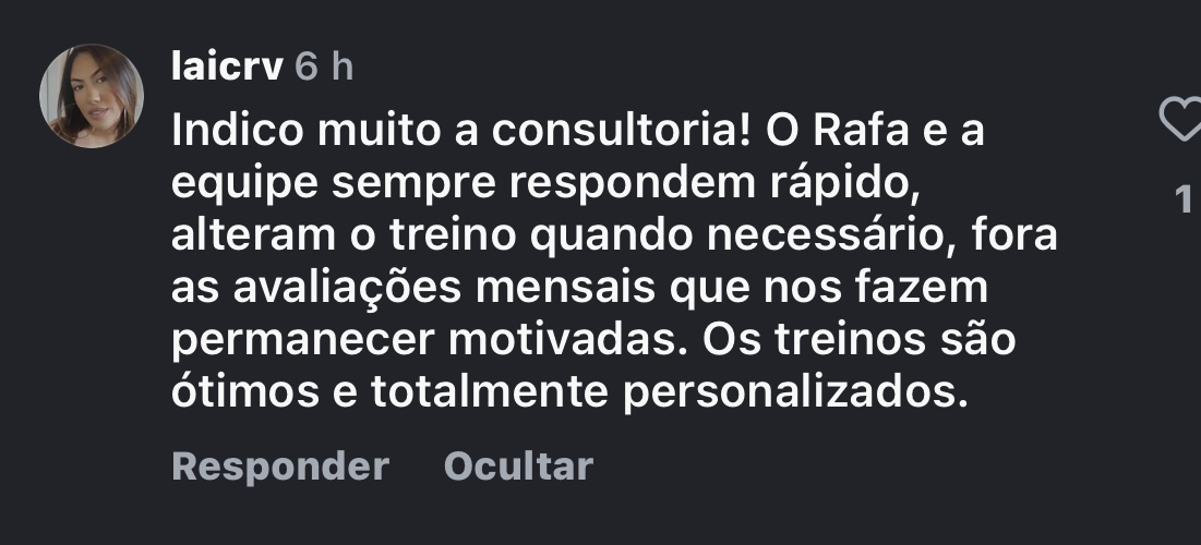 Depoimento em texto de aluna da Consultoria SempreMagra 1